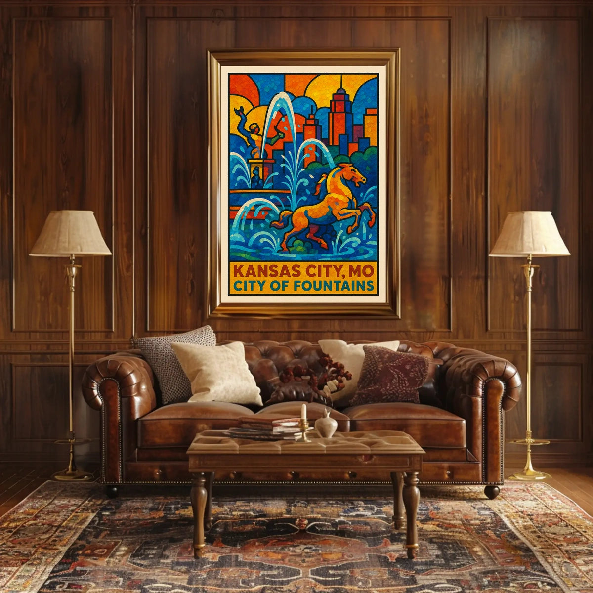 Kansas City City of Fountains Poster