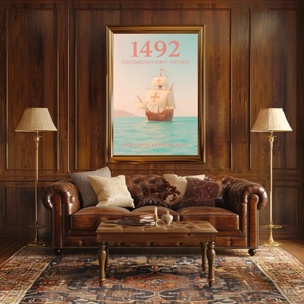 1492 Columbuss First Voyage Poster