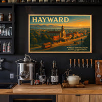 Hayward Travel Poster: Innovation Meets Tradition