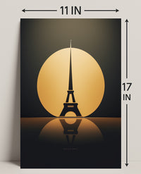 Eiffel Tower Silhouette Poster