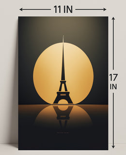 Eiffel Tower Silhouette Poster