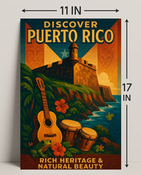 Discover Puerto Rico Vintage Poster Art PosterGoat