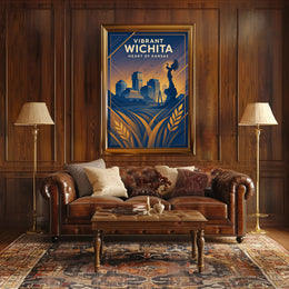 Vibrant Wichita Modern Cityscape: Urban or Cityscape Poster PosterGoat