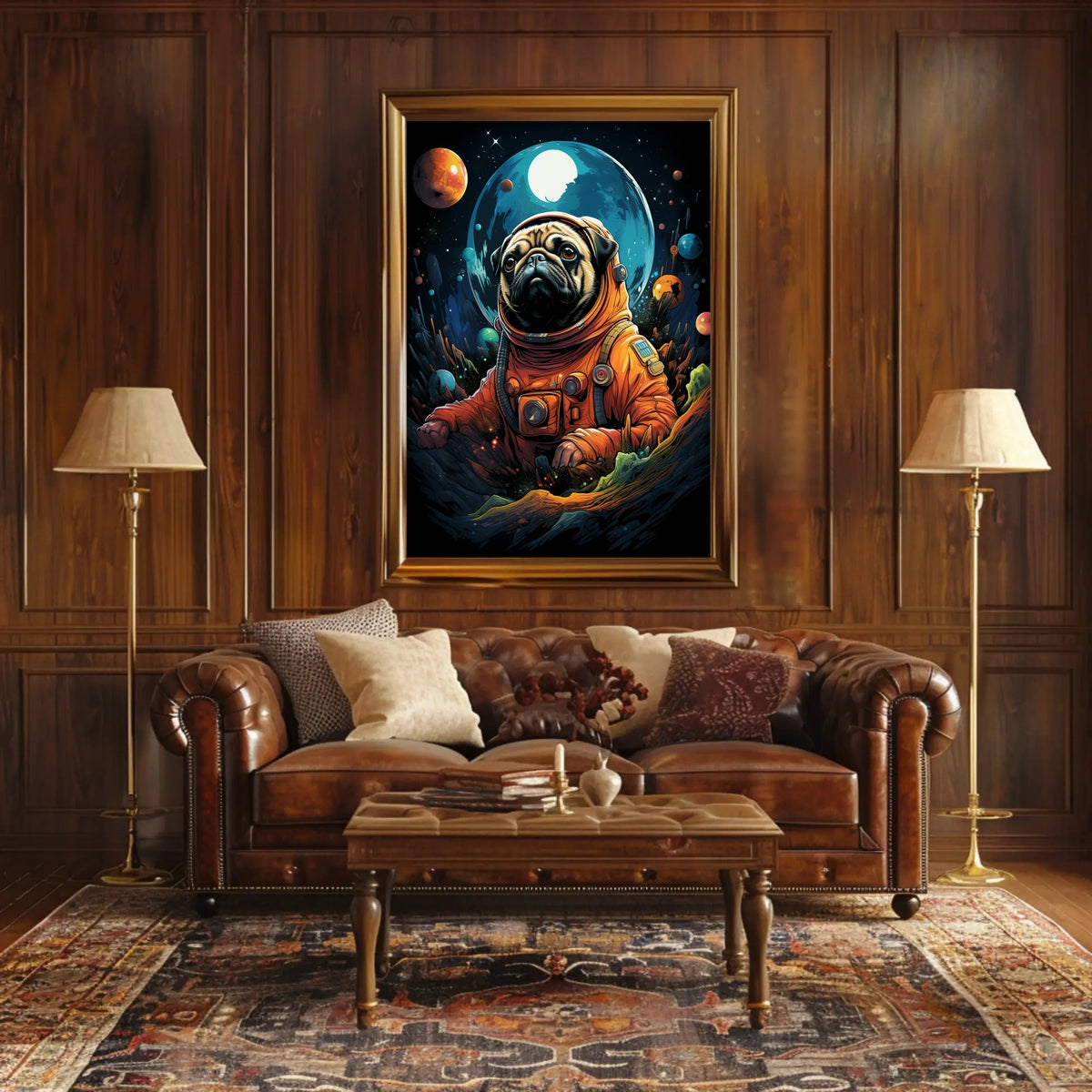 Cosmic Pug Adventure Poster