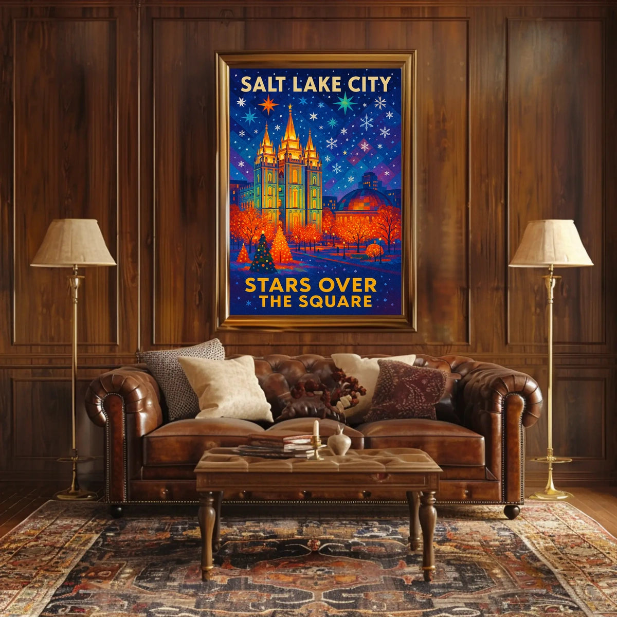Stars Over The Square Salt Lake City Poster