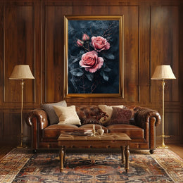 The poster features a dark moody design with a gothic romantic theme. At Travel Poster