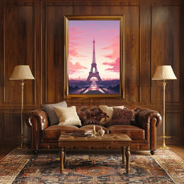 Eiffel Tower At Sunset Poster