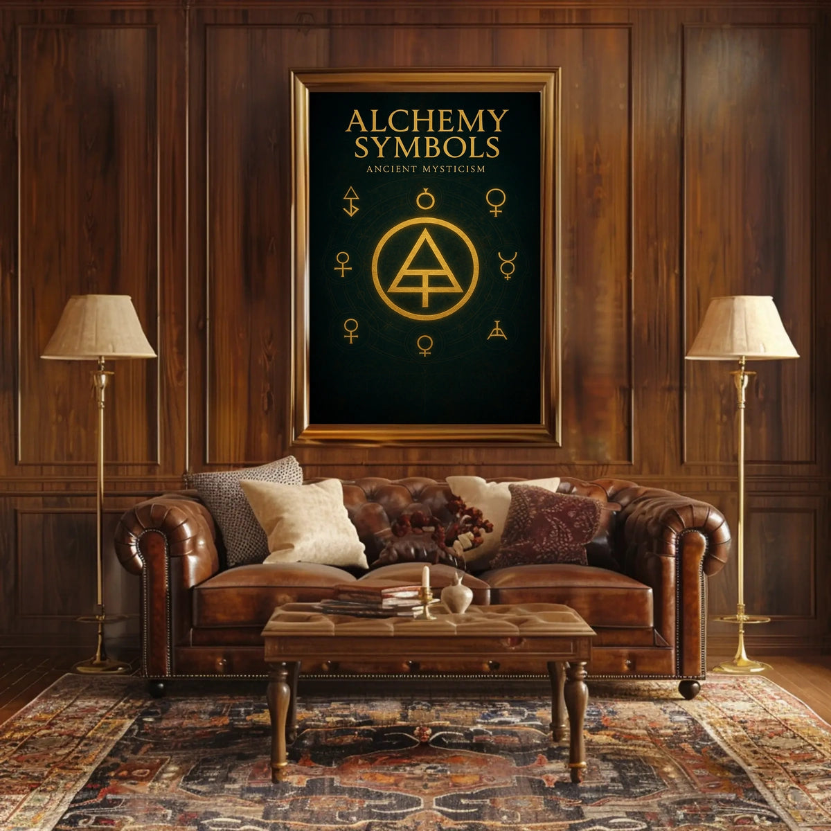 Alchemy Symbols Ancient Mysticism Poster