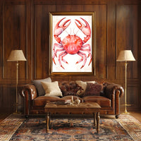 Crab Poster Vibrant Coastal Wall Art Print