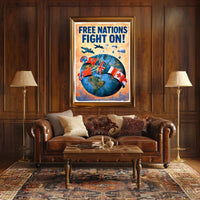 Free Nations Unite Poster PosterGoat