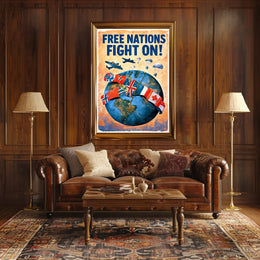 Free Nations Unite Poster PosterGoat