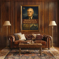 Franklin D. Roosevelt Vintage Historical Presidential Poster