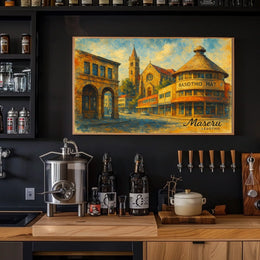 Maseru Cityscape Photography Realism Wanderlust Urban Skyline Timeless Cultural City Poster