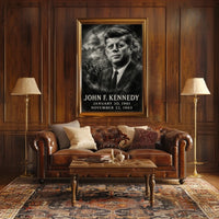 John F. Kennedy 35th President of the United States Double Exposure Poster