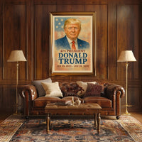 Donald Trump 47th President Scenic Wall Art Print Political Memorabilia Decor Wanderlust Lovers Poster