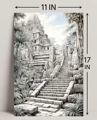 Ancient Temple In The Jungle Poster