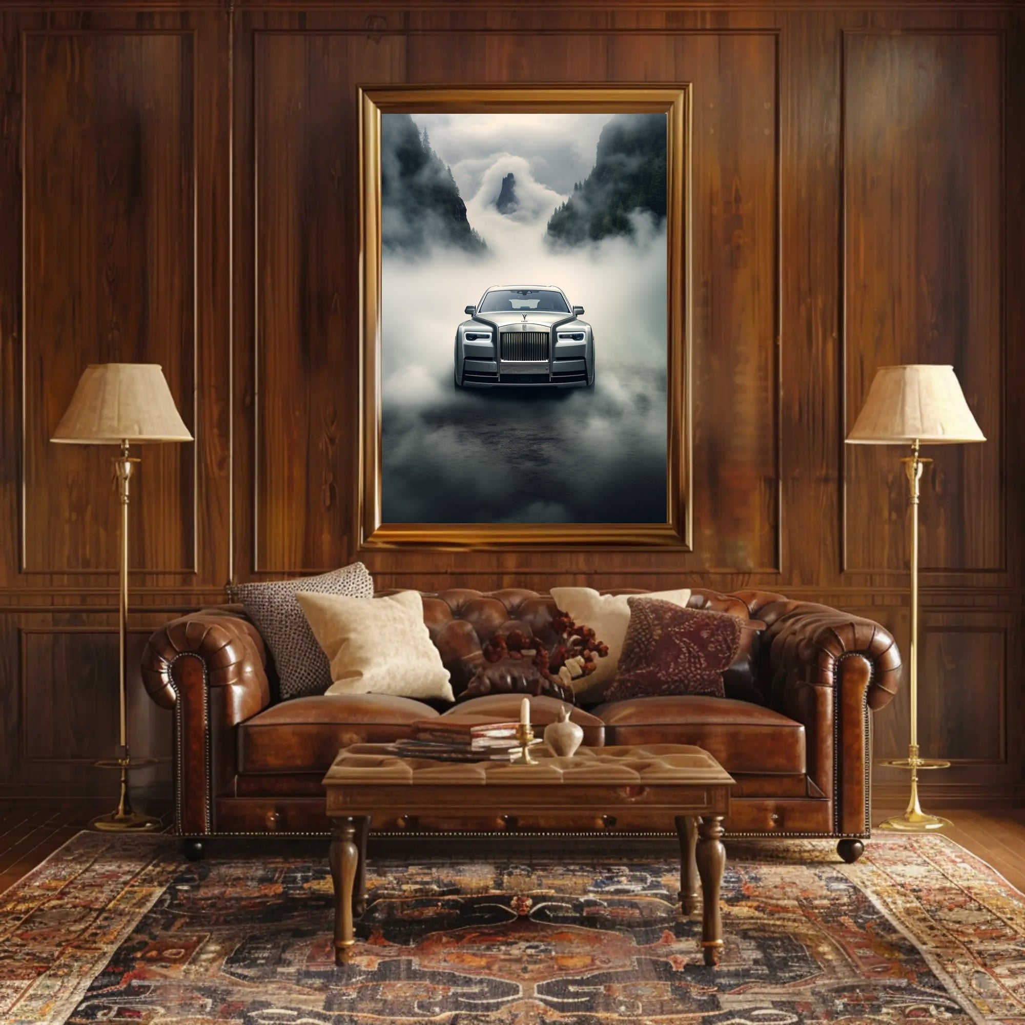 Luxurious Drive Through Mystical Mountains Poster PosterGoat