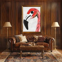 Flamingo Poster Vibrant Portrait Modern Tropical Wall Art