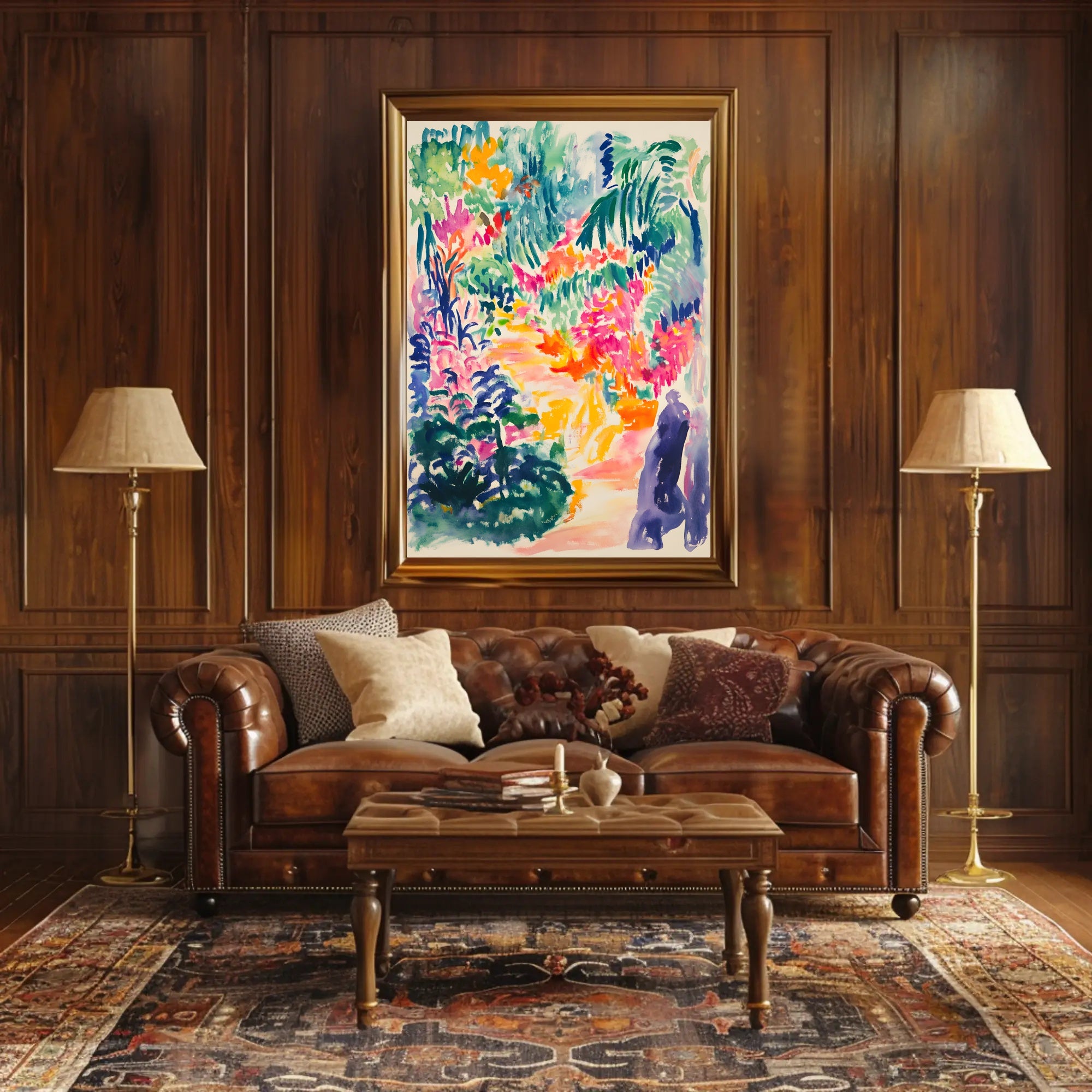 Tropical Dreamscape: Vibrant Abstract Art Poster