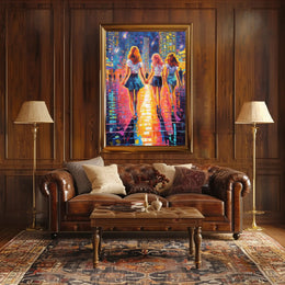 Vibrant City Stroll Poster