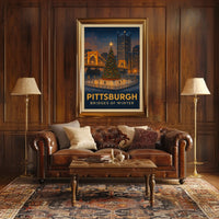 Pittsburgh Bridges Of Winter Poster