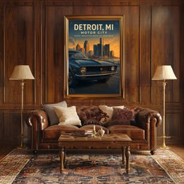 Detroit, Mi Motor City Poster