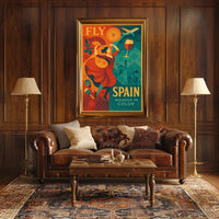 Fly to Spain Wander in Color Poster
