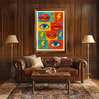 Pop Art Expressionism Poster with Retro Flair