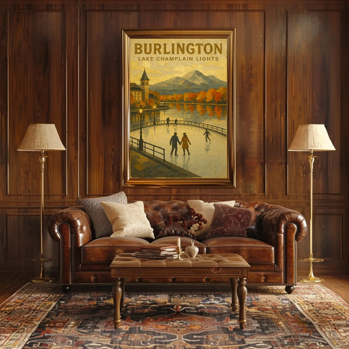 Burlington Lake Champlain Lights Poster