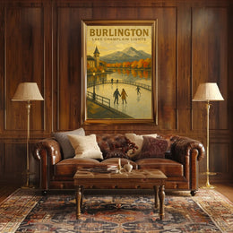 Burlington Lake Champlain Lights Poster
