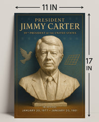 Jimmy Carter 39th President Wall Art Print PosterGoat