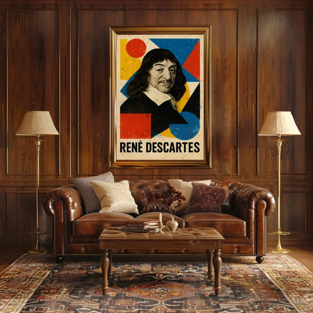Rene Descartes Enlightenment Philosophy Art Poster