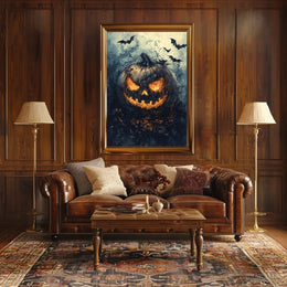 Halloween Mischief Artwork Featuring Jack-o'-Lantern Cultural Poster