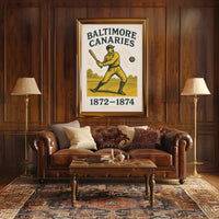 Baltimore Canaries Baseball Poster PosterGoat
