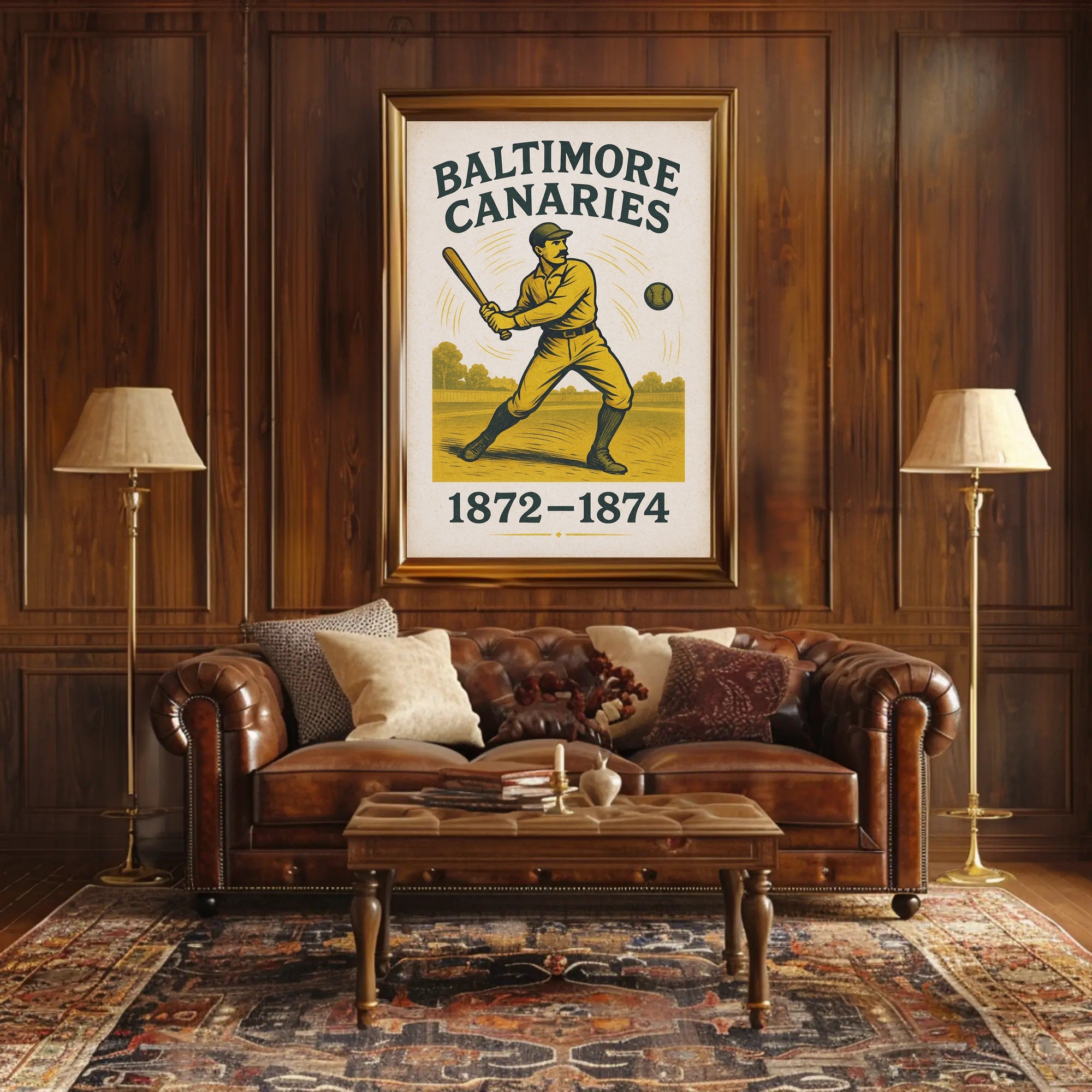 Baltimore Canaries Baseball Poster PosterGoat