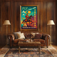 Fly Kazakhstan Wander In Color Poster