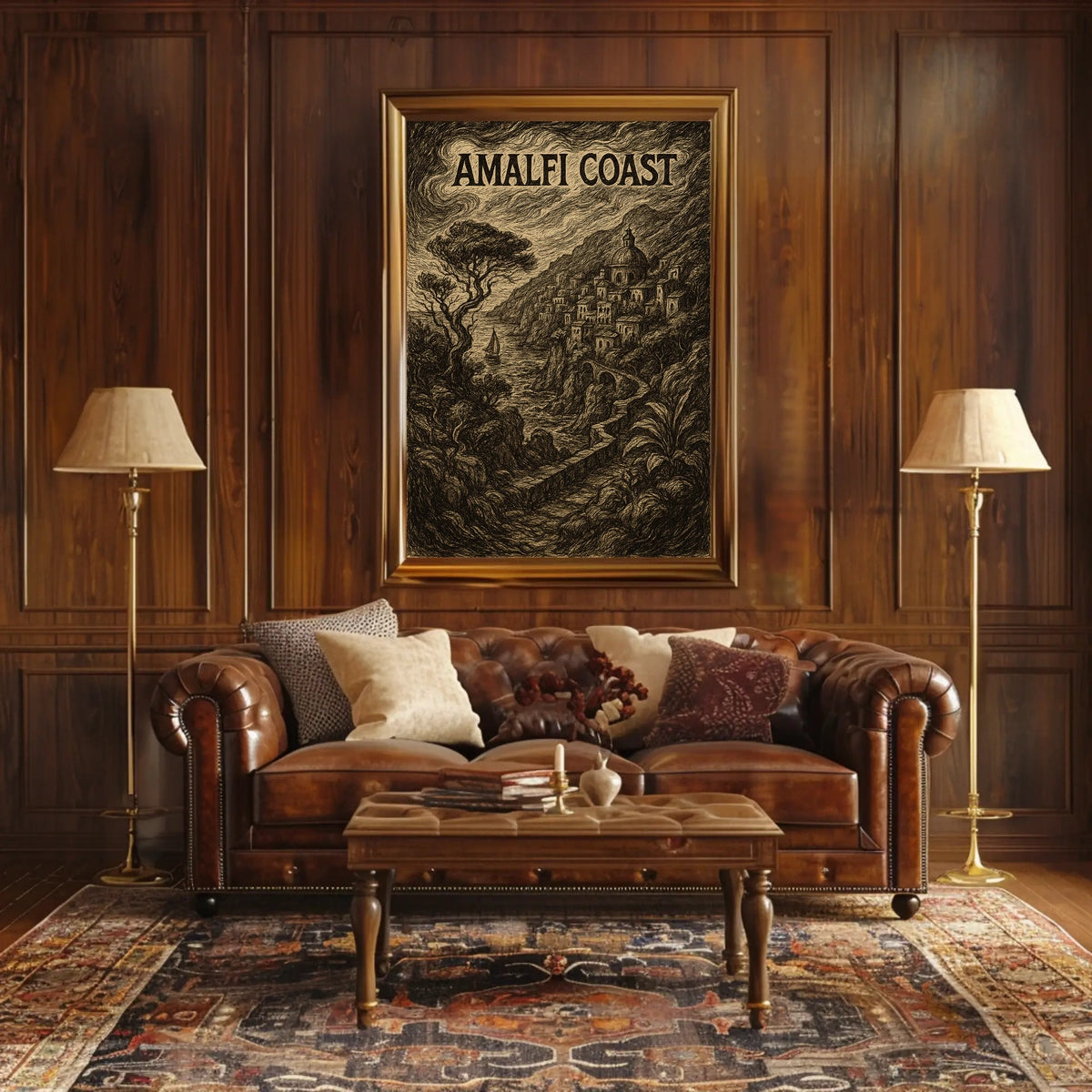 Amalfi Coast Poster Wall Art Coastal Decor Print Collection