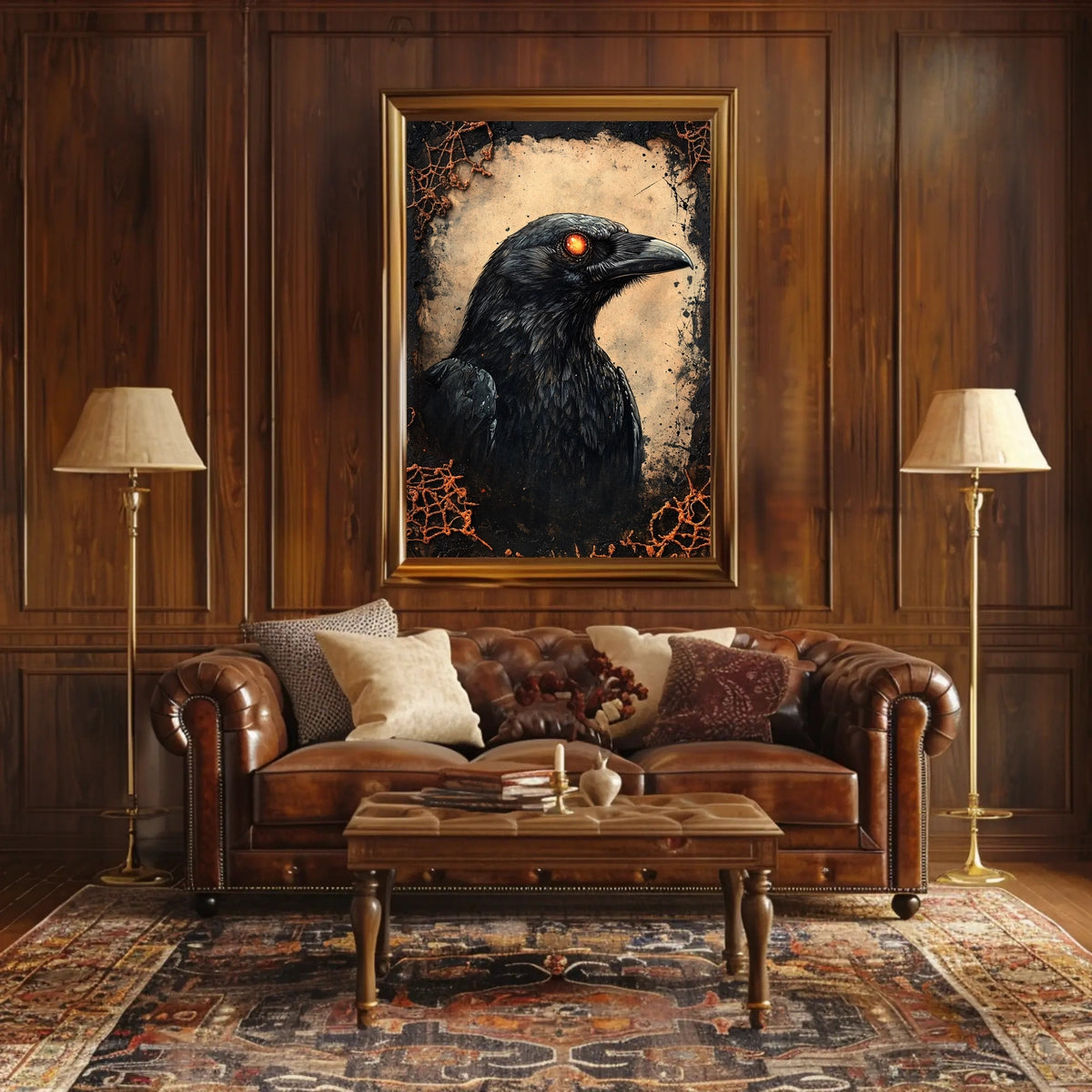 Mystical Raven Adventure Artistic Animal Poster
