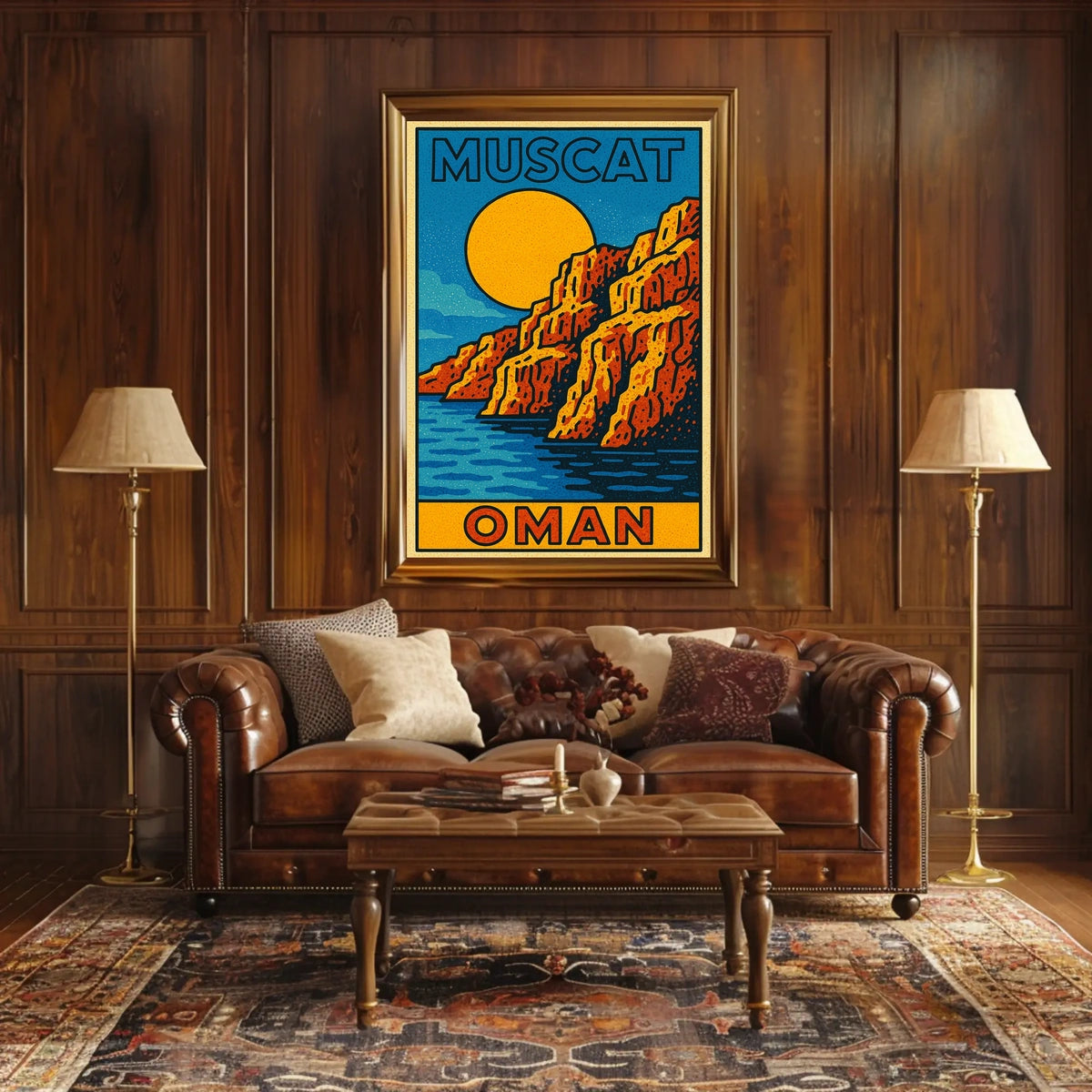 Muscat, Oman Scenic Travel Poster