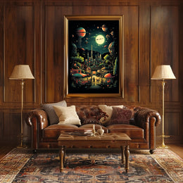 Cosmic Cityscape Poster
