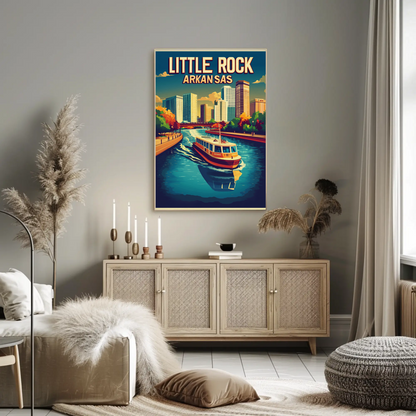 Little Rock Arkansas Vintage Poster