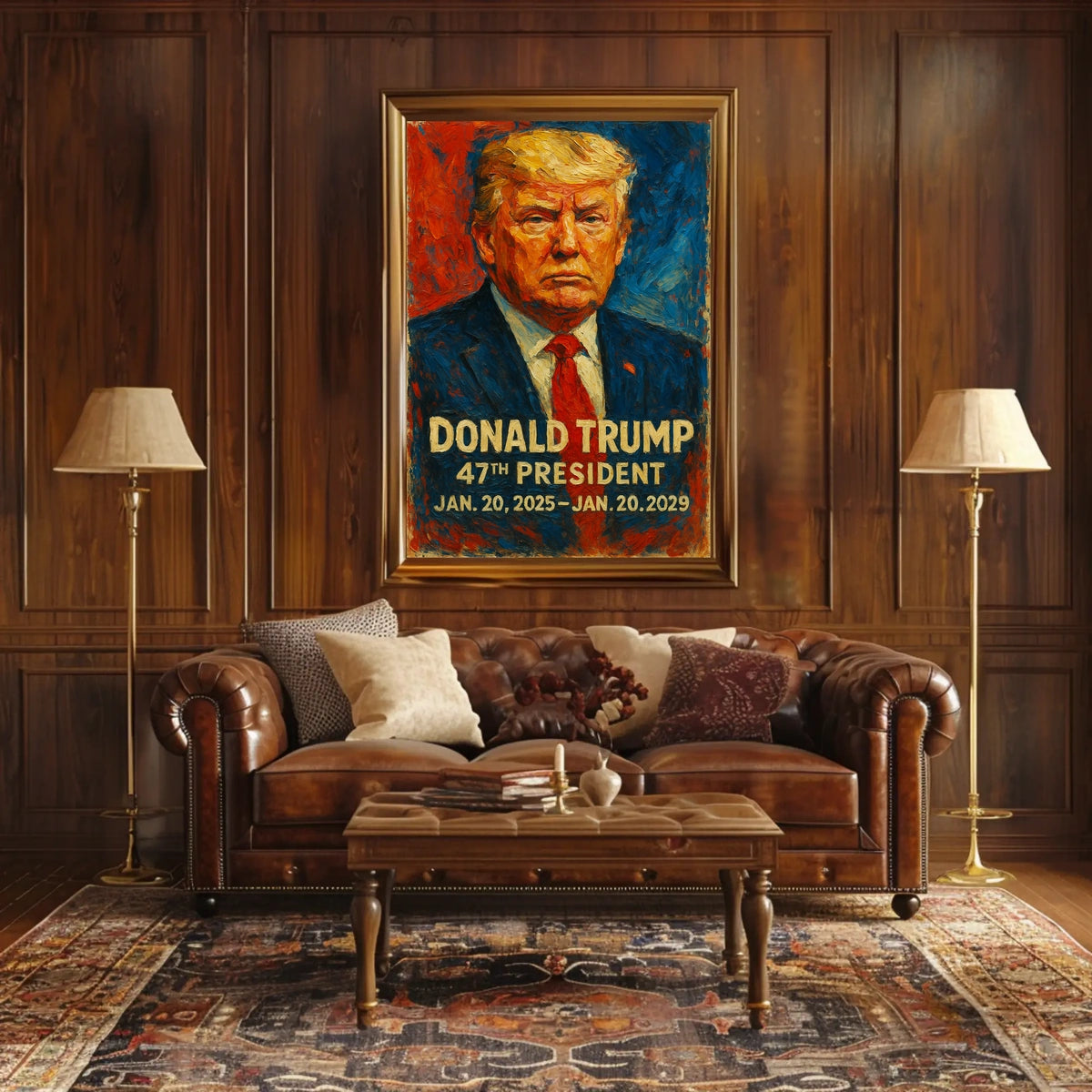 Trump Patriotic Visionary Statesman Poster