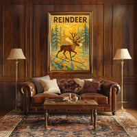 Reindeer In Winter Wonderland Poster