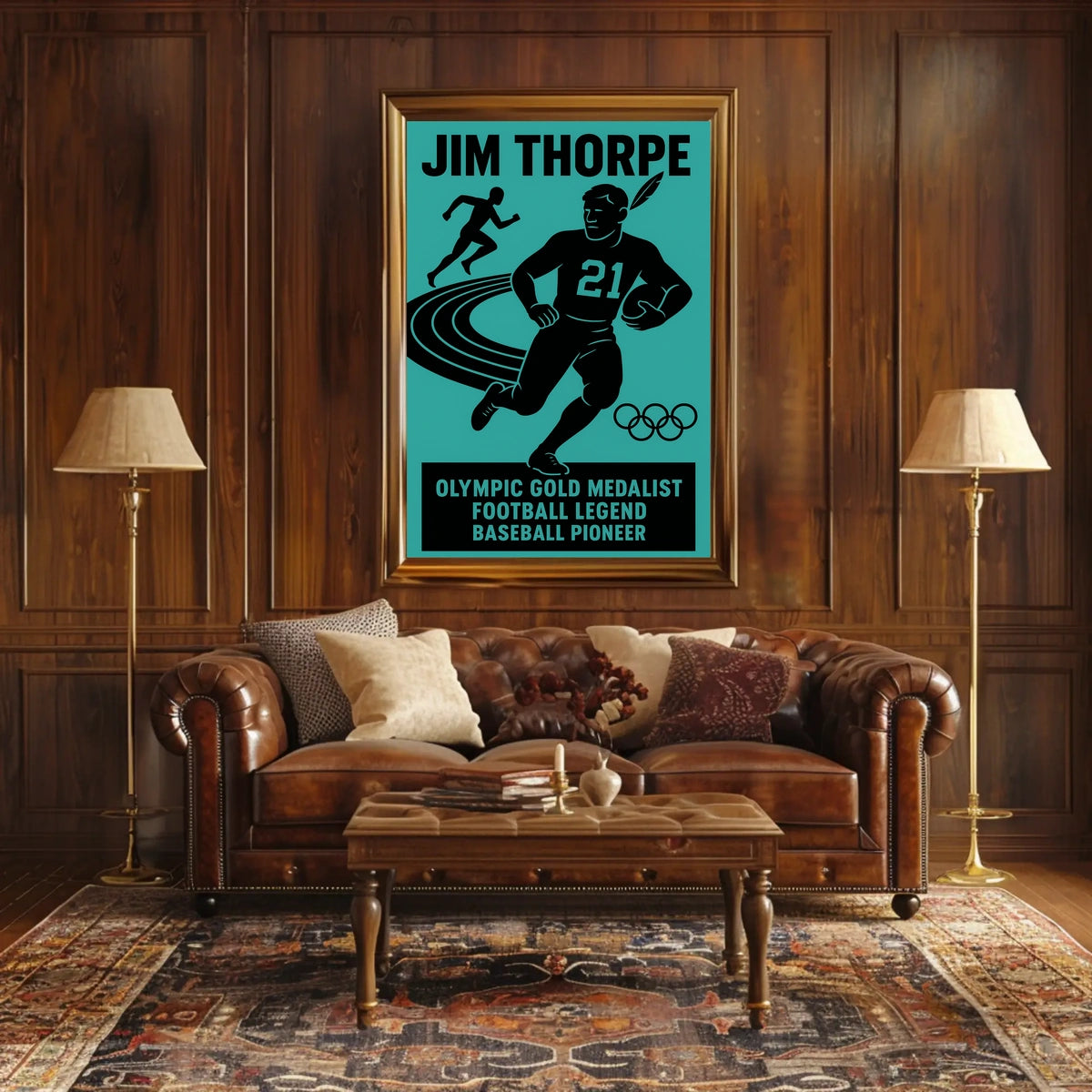 Celebrating a Sports Icon Jim Thorpe Poster