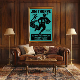 Celebrating a Sports Icon Jim Thorpe Poster