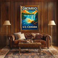 Ontario Canada United States Niagara Falls Poster