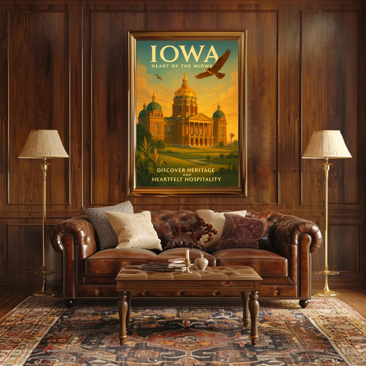 Discover Iowa Heart of the Midwest Poster