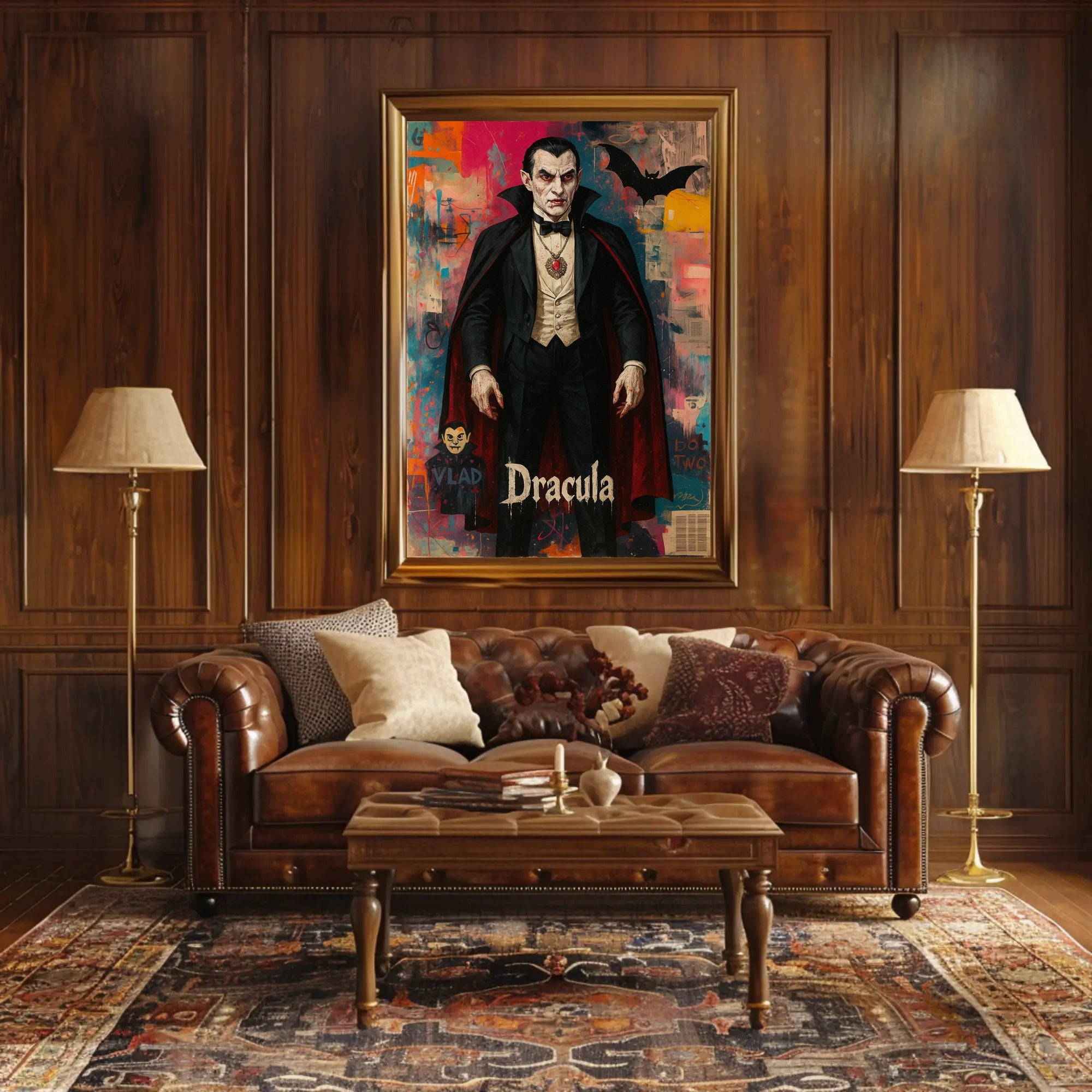 Vampire Chic: Dramatic Dracula Art Pop Culture Poster