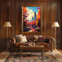 Urban Autumn Escape in New York Travel Poster
