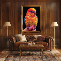 Vibrant Parrot Portrait Poster